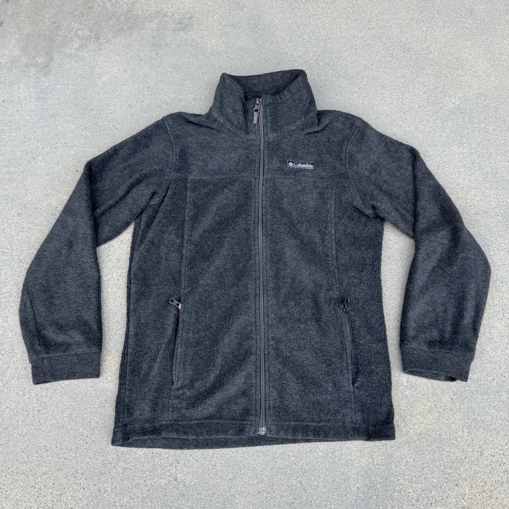 Columbia Kids Full Zip Fleece Jacket Charcoal Grey Size M